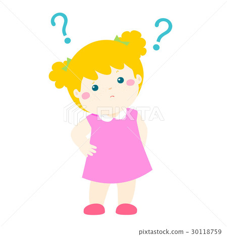 girl blonde hair wondering character vector girl blonde hair wondering character vector 30118759