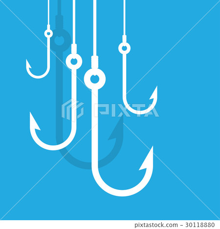 Fishing hooks concept background - 스톡일러스트 [30118880] - PIXTA