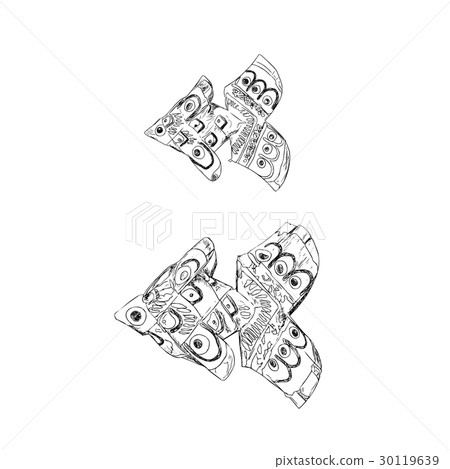 Thai woven coconut leaves fish Thai woven coconut leaves fish 30119639