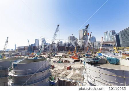 辦公區域的大型建築工地 30119985