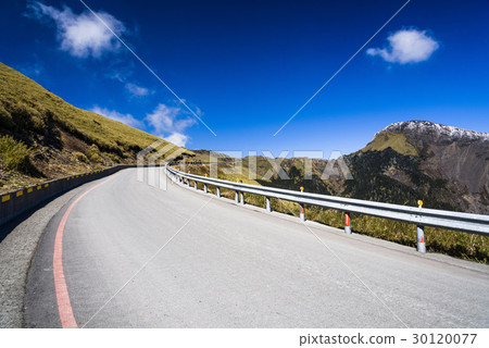Mountain road in Hehuan, Taiwan, Asia. 30120077