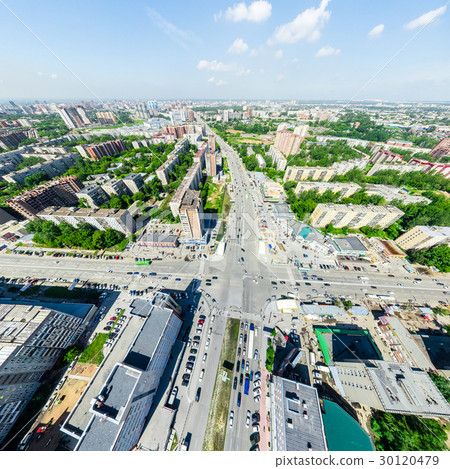 Aerial city view. Urban landscape. Copter shot Aerial city view. Urban landscape. Copter shot 30120479