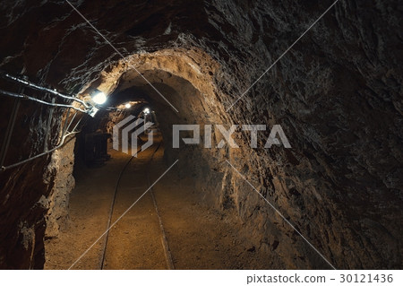 Underground mine passage angle shot 30121436