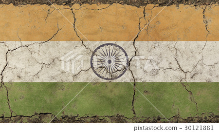 Old grunge vintage faded Republic of India flag Old grunge vintage faded Republic of India flag 30121881