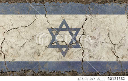 Old grunge vintage faded flag of Israel Old grunge vintage faded flag of Israel 30121882
