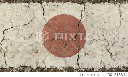 Old grunge vintage faded Japan Nippon flag Old grunge vintage faded Japan Nippon flag 30121884