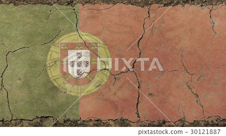 Old grunge vintage faded flag of Portugal Old grunge vintage faded flag of Portugal 30121887