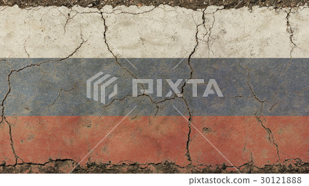 Old grunge vintage faded Russian Federation flag Old grunge vintage faded Russian Federation flag 30121888