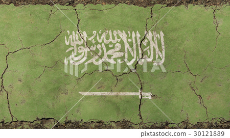 Old grunge vintage faded Saudi Arabia KSA flag Old grunge vintage faded Saudi Arabia KSA flag 30121889