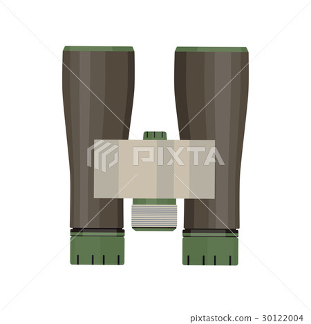 Binocular camping equipment object in top view Binocular camping equipment object in top view 30122004