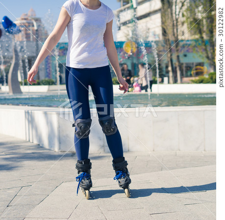 young Roller Girl is learning how to skate young Roller Girl is learning how to skate 30122982