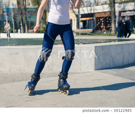 young Roller Girl is learning how to skate young Roller Girl is learning how to skate 30122985