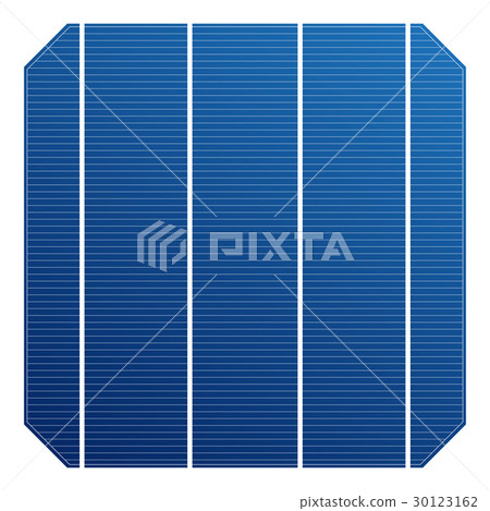 Monocrystalline solar cell for solar panel. Vector 30123162