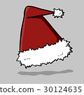 Santa hat, vector illustration. 30124635