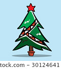 Christmas tree, Vector illustration. 30124641
