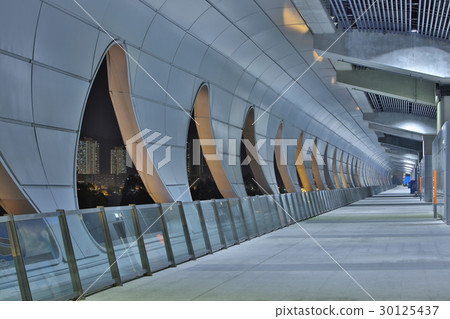 Perspective of Empty passage at night Perspective of Empty passage at night 30125437