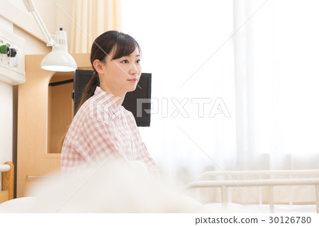Hospitalized patient Young lady Hospitalized patient Young lady 30126780