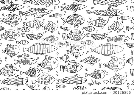 Fish collection, seamless pattern for your design Fish collection, seamless pattern for your design 30126896
