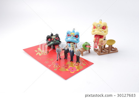 figure of business man at lunar new year 30127683
