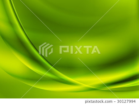 Bright abstract green smooth waves background - Stock Illustration ...