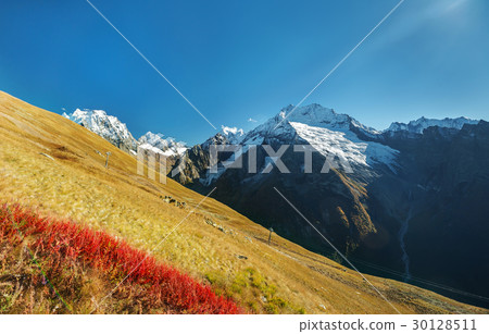 Autumn mountain landscape in Caucasus mountains 30128511