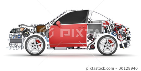 Abstract car and many vehicles parts 30129940