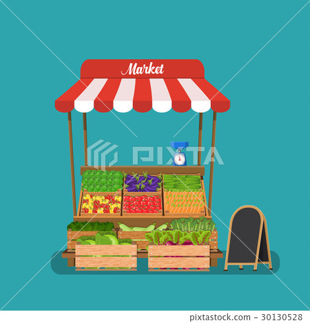 Local vegetable stall. 30130528