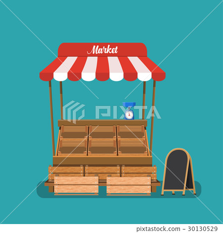 Traditional market empty wooden food 30130529