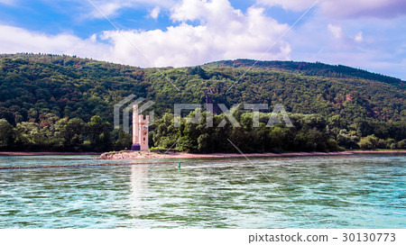 The Mouse Tower (Mauseturm) in the Rhine river The Mouse Tower (Mauseturm) in the Rhine river 30130773