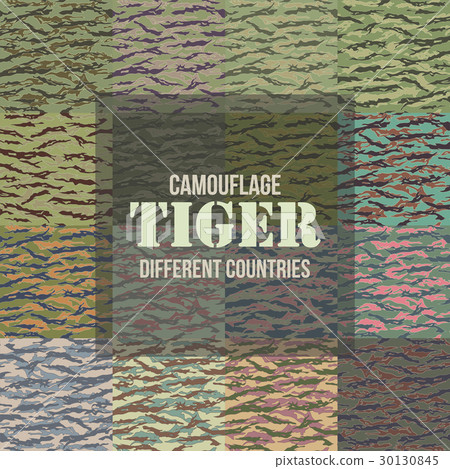 Tiger stripe Camouflage seamless patterns Tiger stripe Camouflage seamless patterns 30130845