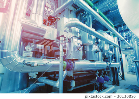 Industrial zone, Steel pipelines, valves and cable Industrial zone, Steel pipelines, valves and cable 30130856