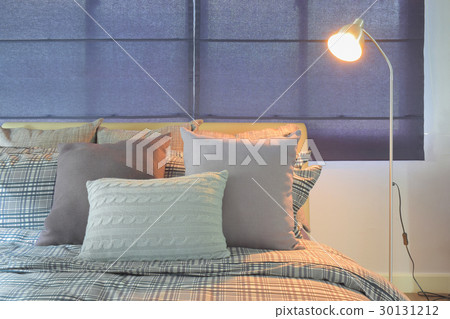 Japanese style bedding with floor lamp Japanese style bedding with floor lamp 30131212