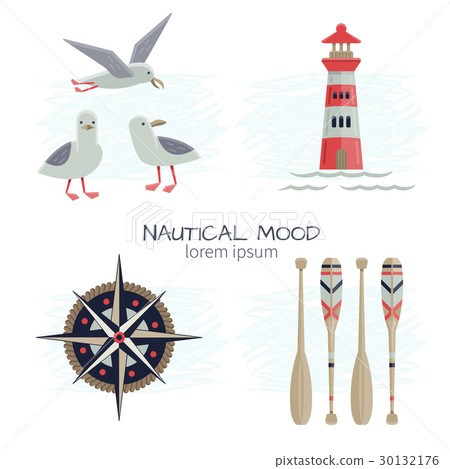 Set of Nautical Vector Pictures 30132176