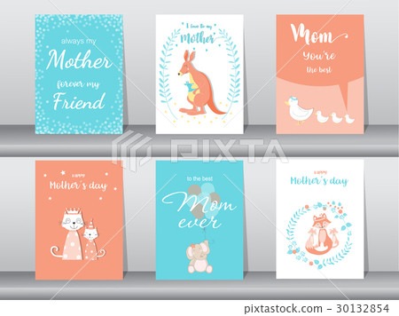 Set of Happy Mother's Day card,poster,template,gre Set of Happy Mother's Day card,poster,template,gre 30132854