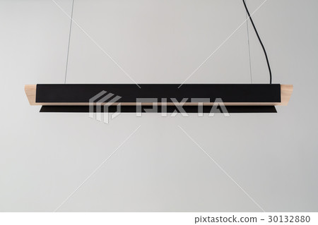 Hanging wooden-metallic lamp 30132880