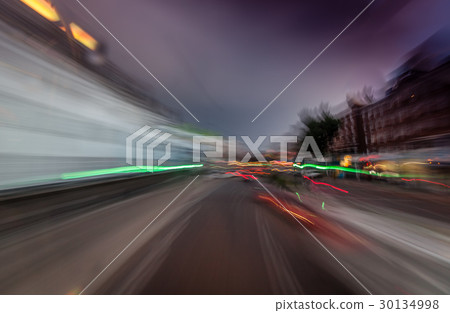 Abstract night city lights 30134998
