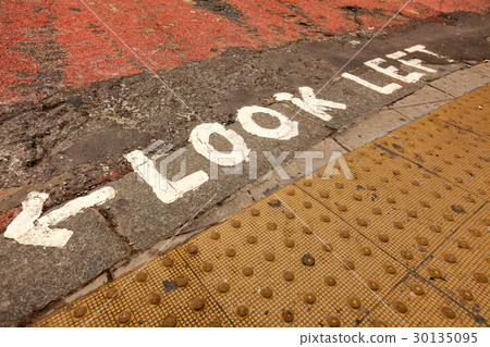 Look left street sign Look left street sign 30135095