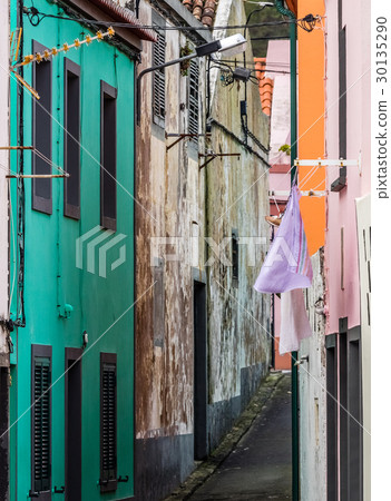 Colorful streets of Ponta Delgada 30135290