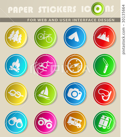 Active recreation icon set 30135664