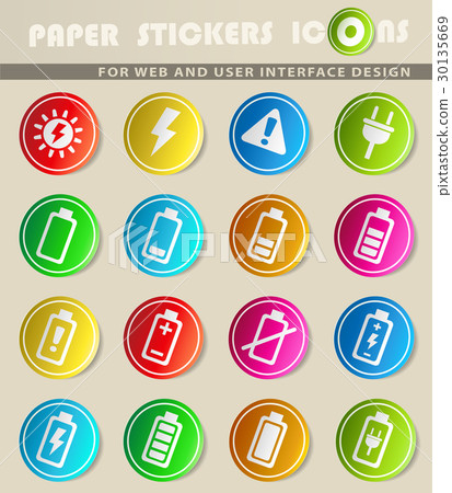 battery icon set 30135669