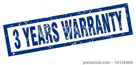square grunge blue 3 years warranty stamp square grunge blue 3 years warranty stamp 30136668