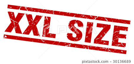 square grunge red xxl size stamp 30136689