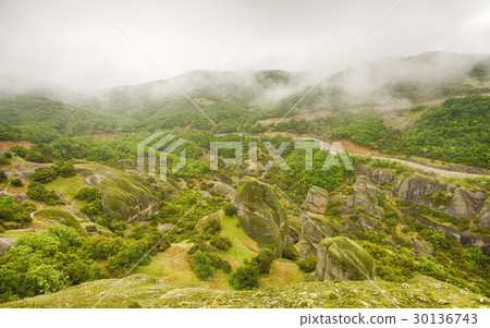Meteora rocks after the rain 30136743