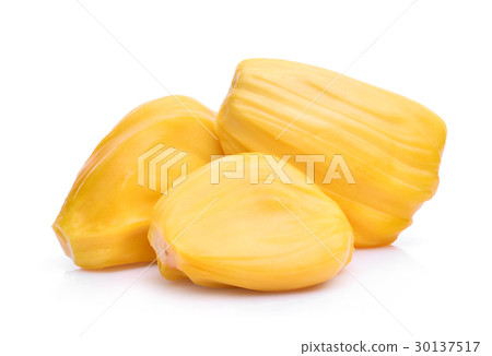 ripe jackfruit isolated on white background ripe jackfruit isolated on white background 30137517