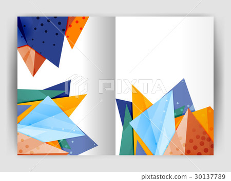 Triangle business print template Triangle business print template 30137789