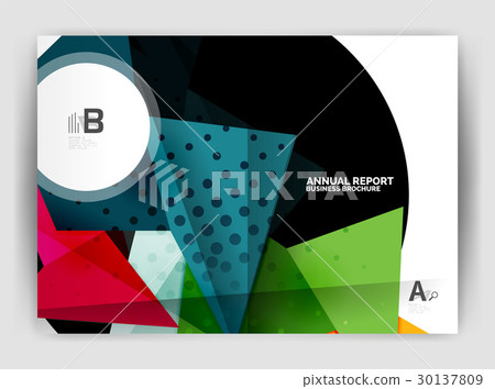 Triangle business print template 30137809