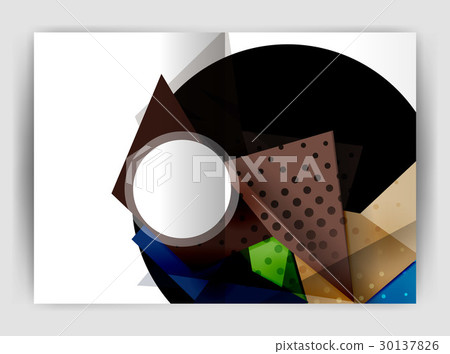 Triangle business print template Triangle business print template 30137826