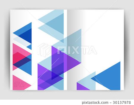 Vector triangle business annual report cover print - Stock Illustration ...