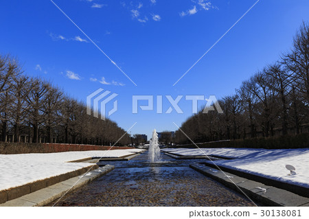 昭和紀念公園噴泉與雪域風光 昭和紀念公園噴泉與雪域風光 30138081