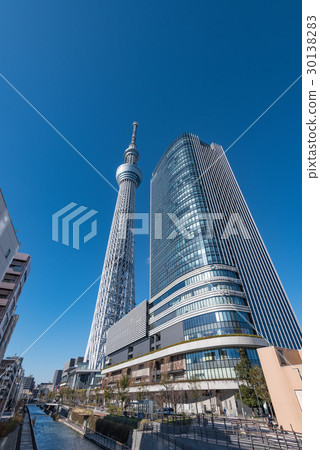 照片素材(图片): 晴空塔 蓝天 东京天空城